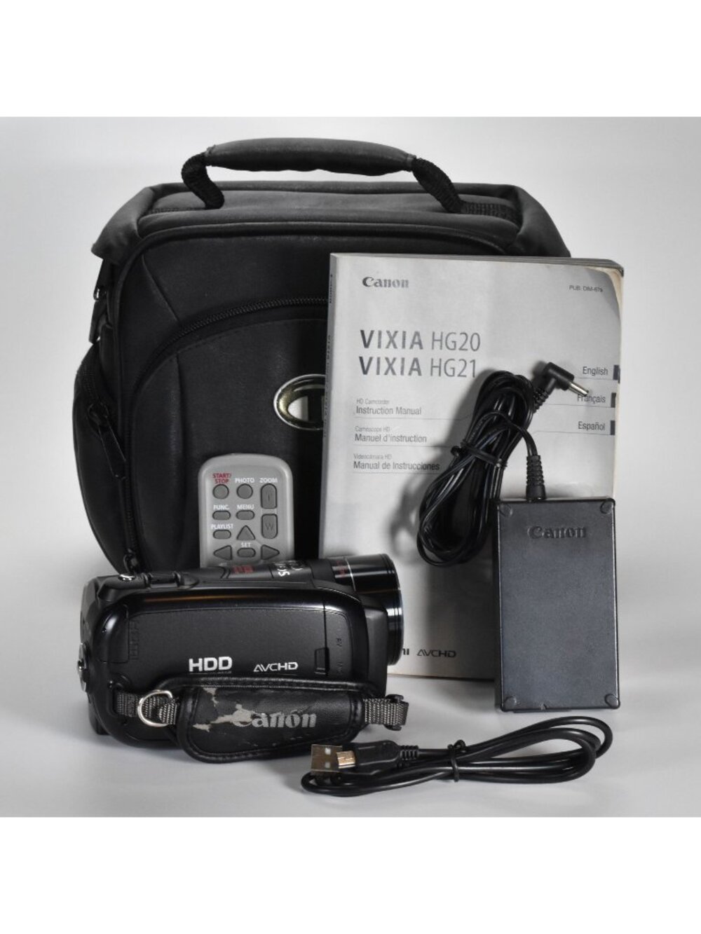 Canon VIXIA HG20 AVCHD High Definition Camcorder 60GB HDD 12X Optical Zoom MINT